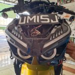 Custom lampu honda vario led new dengan double proji hid plus drl alis sen running AE Cob